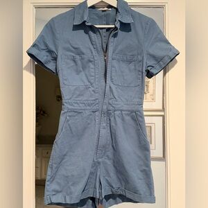 Honey Punch Baby Blue Romper
